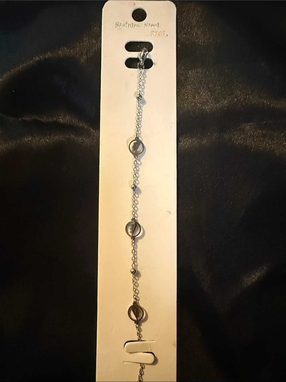 Nike Stainless Steel Silver-Tone Chain Bracelet